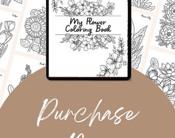 Livre de coloriage floral : plus de 40 illustrations de fleurs (PDF imprimable format A4)