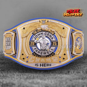 New John Cena&#39;s Farewell Los Angeles Tour 2025 Championship Belt Replica | Money In The Bank Spinner Championship Belt