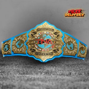 New TNA International World Wrestling Championship Belt Replica | Adult Size Tag Team Replica Heavyweight Title Belt