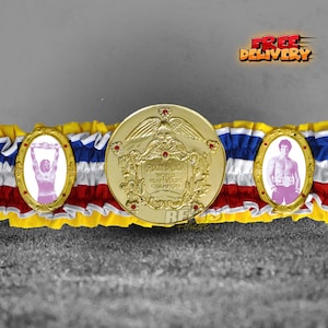 Rocky Ring Magazine Championship Belt Replica: Real Leather, Brass Plates