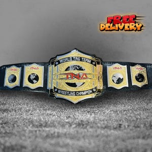 TNA World Tag Team Championship Replica Belt: Adult Size Genuine Leather