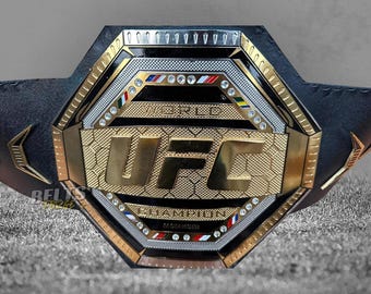 UFC Legacy Championship Title Belt Brass Gold Adult Size Replica - Main Image