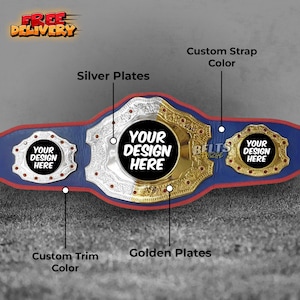 Custom Championship Belt: Handmade Leather Wrestling Title