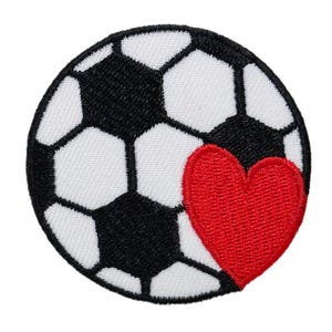 Love soccer Iron on Patch Badge Sewing Clothes Applique Iron on patch  Embroidered Iron On Patch Sew on Patch Embroidered
