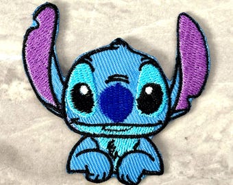 Cartoon Stitch Embroidered Iron-On Patch, Stitch iron On patches (2.25 x 2.5 inch)