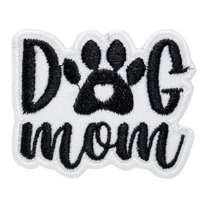 Dog mom Iron on Patch Badge Sewing Clothes Applique Iron on patch  Embroidered Iron On Patch Sew on Patch Embroidered