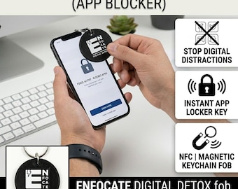 ENFOCATE NFC Keychain App Blocker | Physical Digital Detox Trigger (3D Printed)
