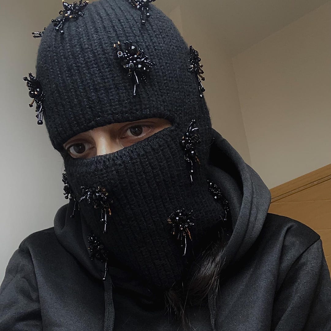 Hand Embellished Balaclava Mask - Etsy