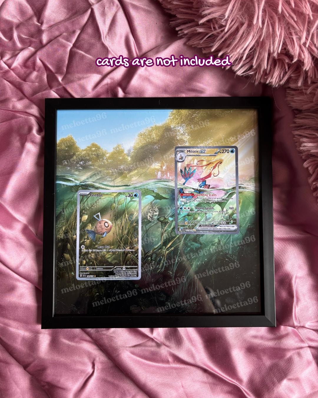 Feebas and Milotic EX from Surging Sparks Extended Pokémon Frame