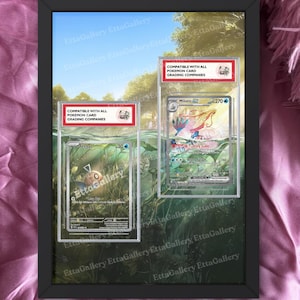 Feebas and Milotic EX from Surging Sparks Extended Pokémon Frame for RAW or GRADED cards