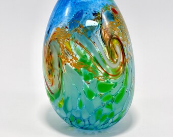 Easter egg impressionist ocean wave egg Spring egg