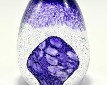 Easter egg paper weight with mushroom inside Spring egg decor egg