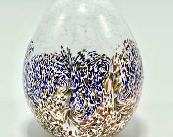 Easter egg glassblown impressionist inspired egg Spring egg