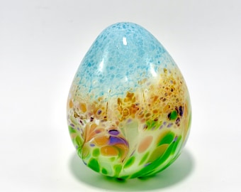 Glass Easter egg, Spring decor
