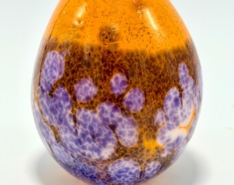 Easter egg, Spring decor, glass blown Impressionist inspired, lavender field