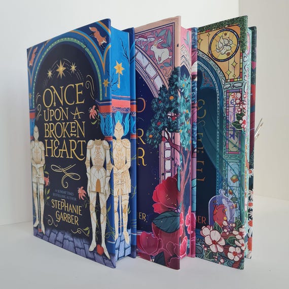 Once Upon a Broken Heart Set Hand Painted Book Edges | Stephanie