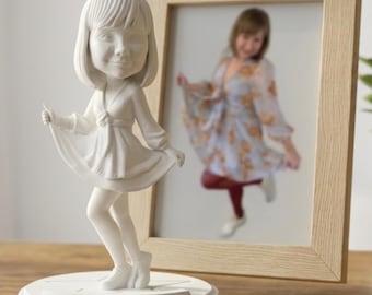 Custom 3D Printed Figurine from Photo, Personalized Miniature Statue, Unique Birthday Gift, Gift for Him Her