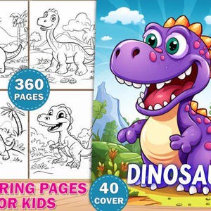 360 Dinosaurier Ausmalbilder für Kinder Graphik