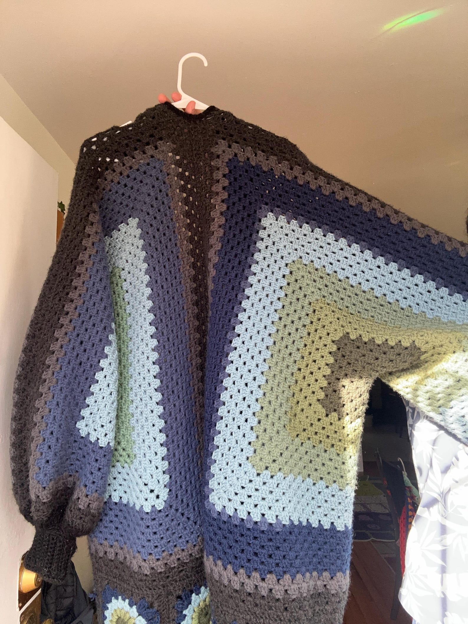 Crochet Cardigan - Blue main image 1