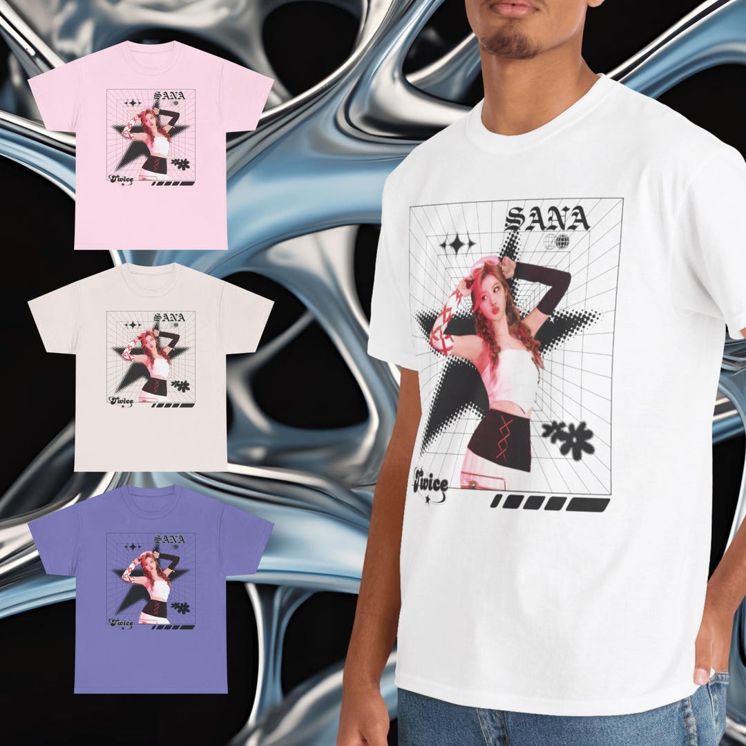 Twice Sana Y2K Star Tee: K-pop Concert Graphic T-shirt - Etsy