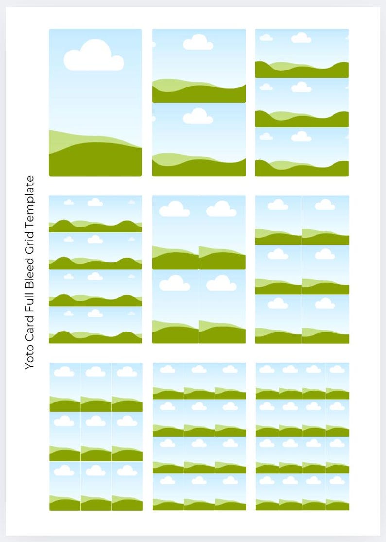 Yoto MYO Grid Canva Template Full Bleed Etsy Australia