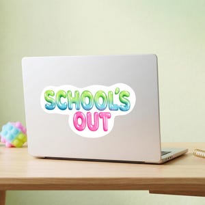Schulschluss-Sticker-Set mit 3D-Gummibärchen-Effekt (Digitaler Download)