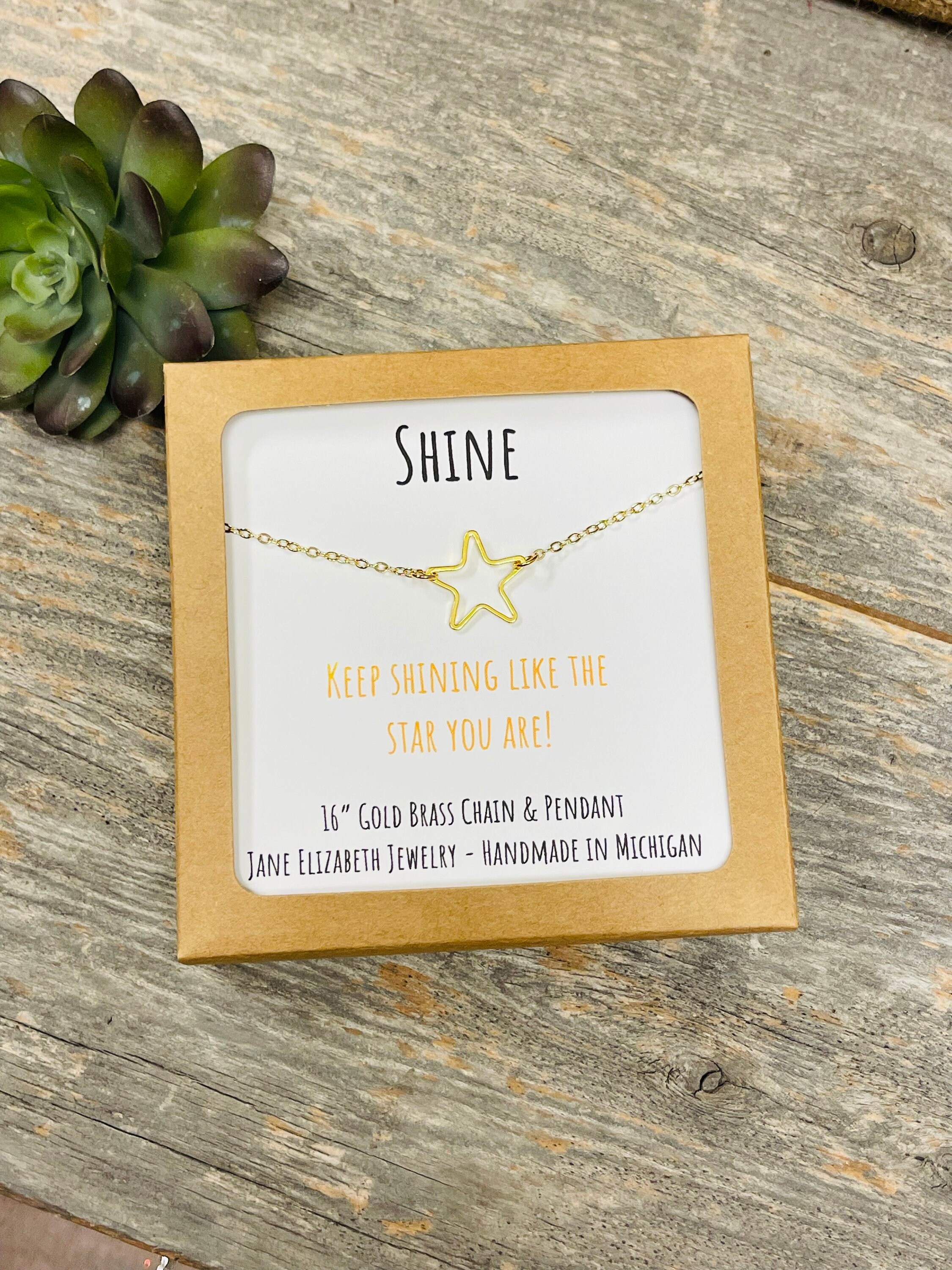 Golden Devotion Star Toggle Necklace