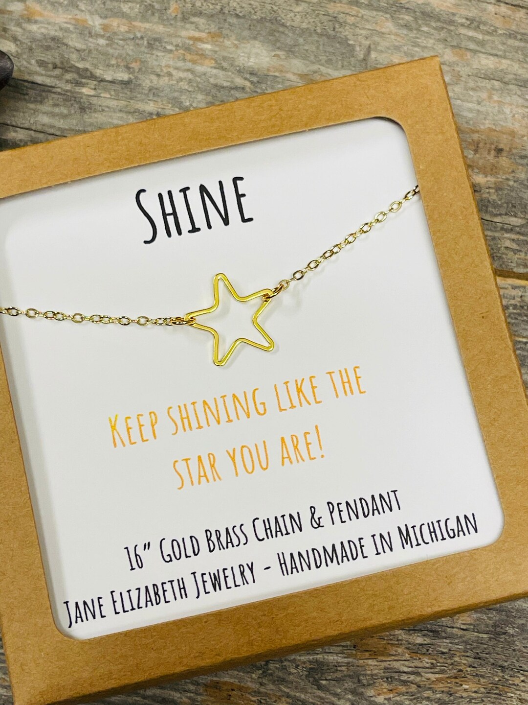 Golden Devotion Star Toggle Necklace main image 1
