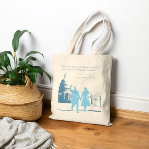 Bolsa de tela con cita de Jimmy Carter / Bolsa de lona del 39.º presidente / Regalo inspirador / Bolsa para amantes de la historia política / Bolsa de compras para el Capitolio