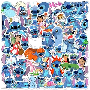 10/50/100pcs Disney Cartoon Lilo & Stitch Cute Stickers | Laptop, Phone, Skateboard, DIY Gift Decals