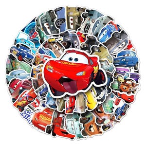Lightning McQueen Disney Cars Stickers – Cartoon Vinyl Decals for Kids, Laptop, Skateboard, Luggage