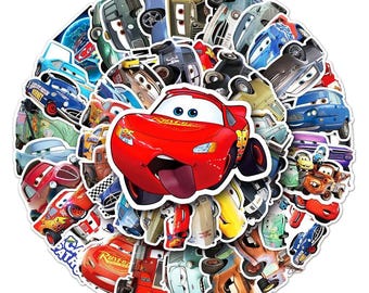 Lightning McQueen Disney Cars Stickers – Cartoon Vinyl Decals for Kids, Laptop, Skateboard, Luggage