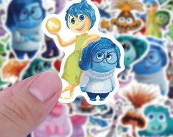 50PCS Inside Out Stickers  Disney Cartoon Waterproof Decals for Laptop, Skateboard, Luggage