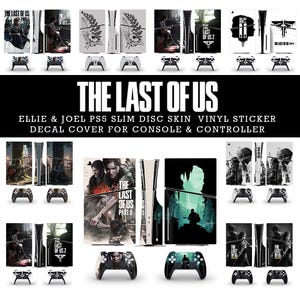 The Last of Us Ellie e Joel PS5 Slim Disc Skin Vinyl Sticker Decal Cover per console e controller