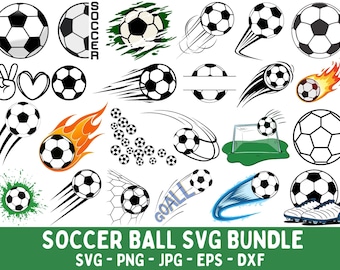 Pacchetto SVG di calcio, pallone da calcio in formato SVG, monogramma di pallone da calcio in formato SVG, disegni di calcio, squadra di calcio, nome di divisione di calcio, sagoma di calcio, file di taglio di calcio