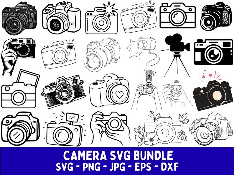 Svg Computer Camera Camera SVG Bundle, Photography Clipart (digital Download) - Etsy