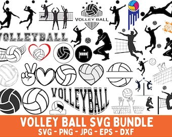 Volleyball SVG Bundle, Volleyball Silhouette, Volleyball Outline, Volleyball Player SVG, Volleyball Cut Files, Volleyball Mom Svg, Sport Svg