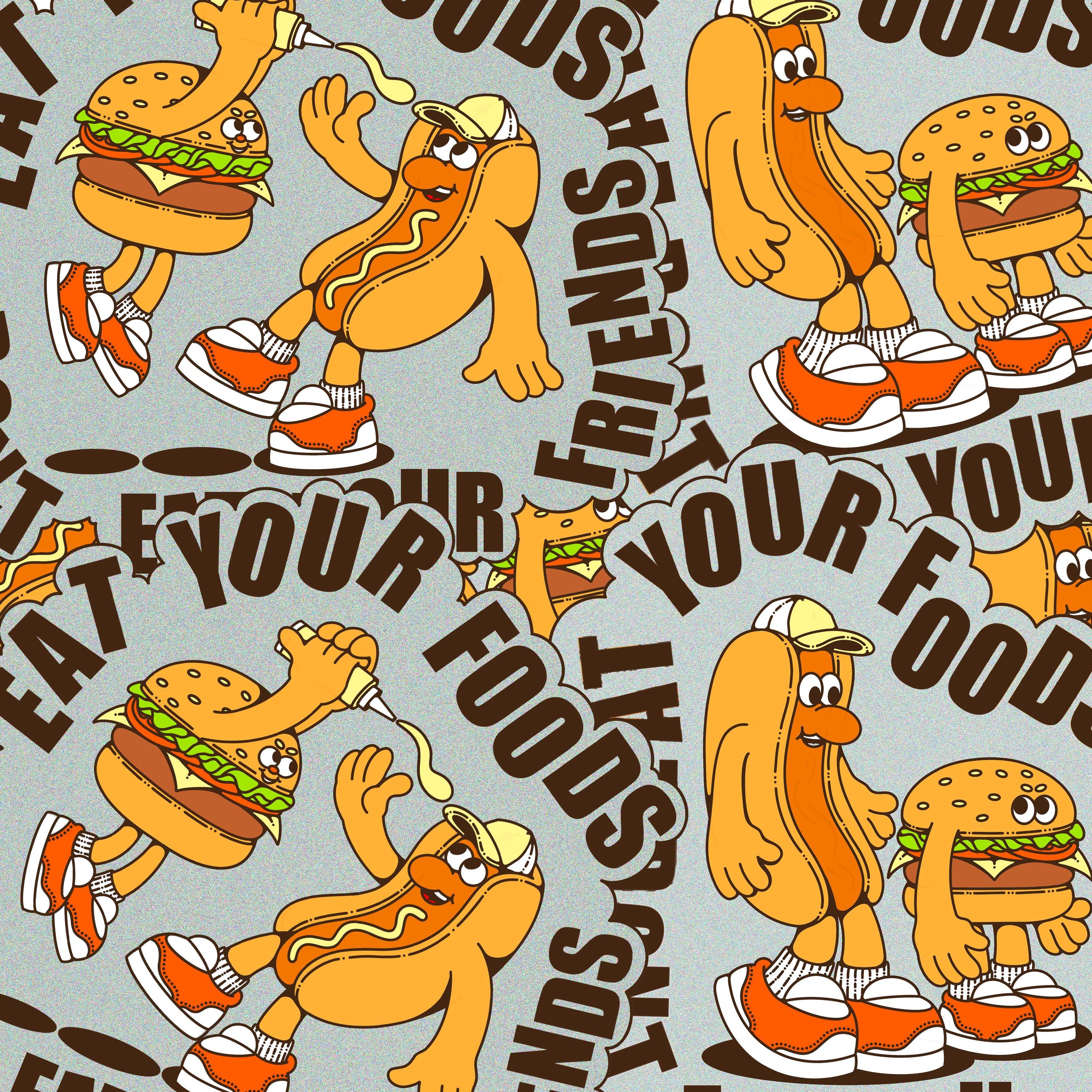 Design Package With a Burger and Hotdog Theme - Etsy