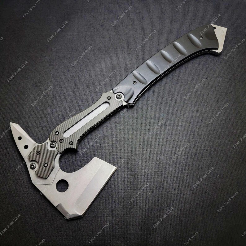 Leon Kennedy-inspirerad yxa-replika | Resident Evil Requiem Axe Full Tang Gaming Axe samlarobjekt bild 9