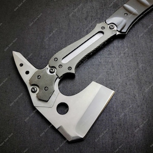 Leon Kennedy-inspirerad yxa-replika | Resident Evil Requiem Axe Full Tang Gaming Axe samlarobjekt bild 8