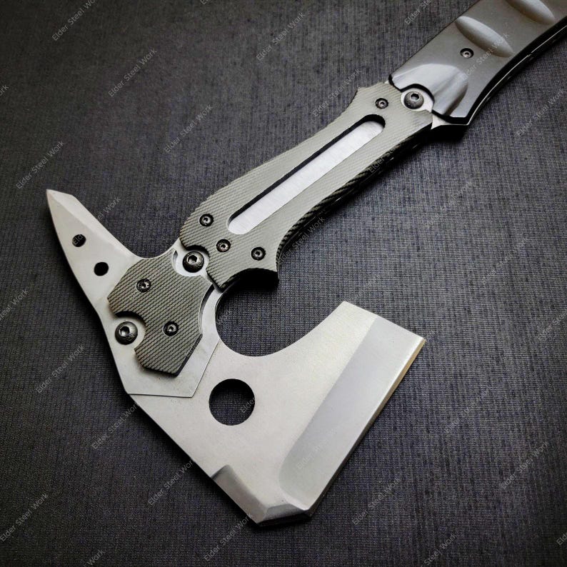 Leon Kennedy-inspirerad yxa-replika | Resident Evil Requiem Axe Full Tang Gaming Axe samlarobjekt bild 8