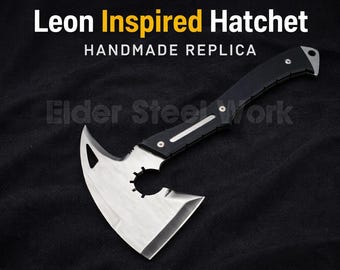 Leon Kennedy-inspirerad yxa-replika – Full Tang Cosplay-rekvisita – Gamer Display Axe