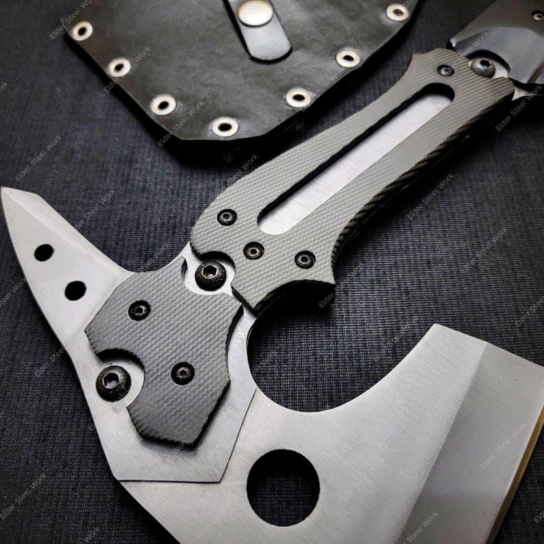 Leon Kennedy-inspirerad yxa-replika | Resident Evil Requiem Axe Full Tang Gaming Axe samlarobjekt bild 4