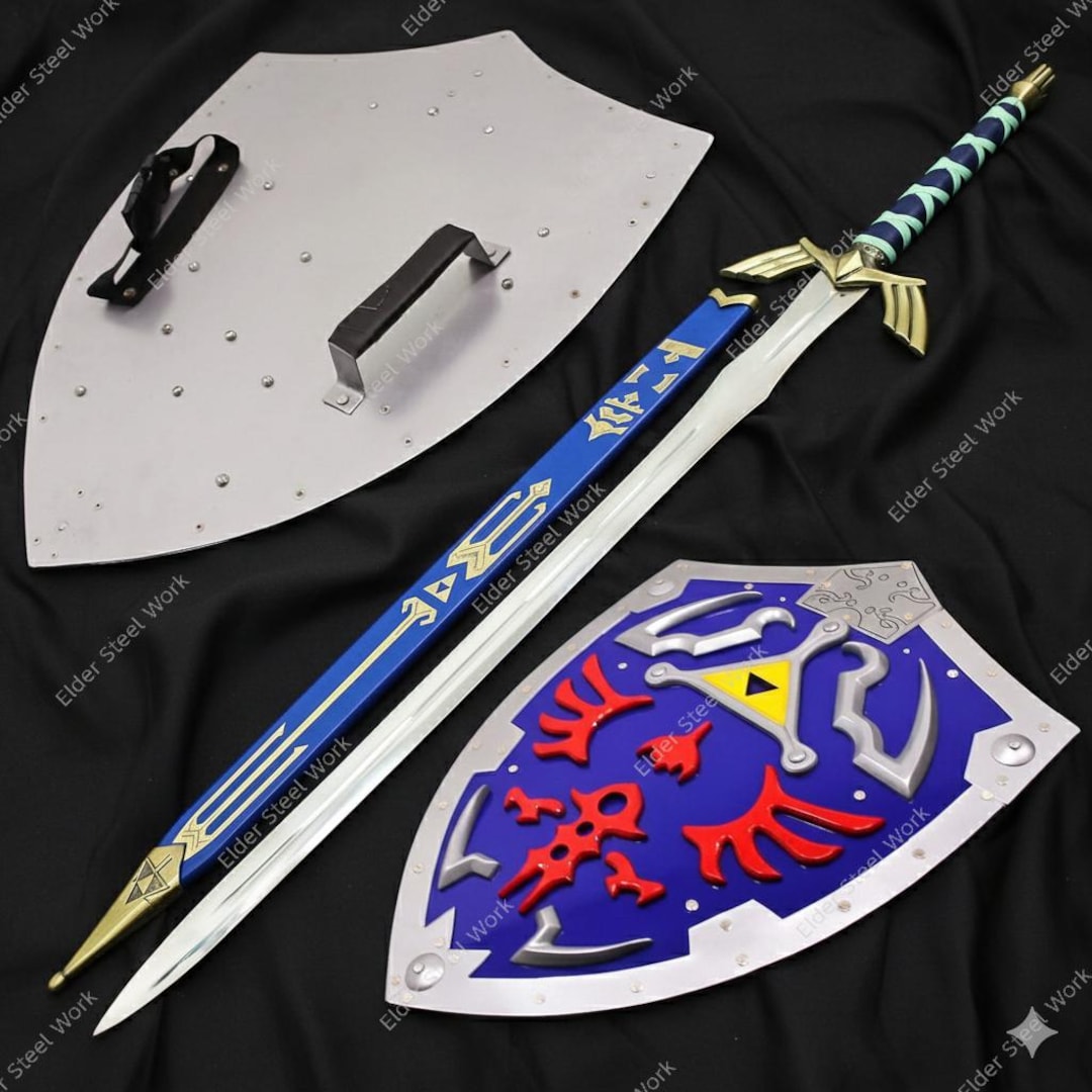 Zelda Hylian Shield & Master Sword Replica Set – Detail…