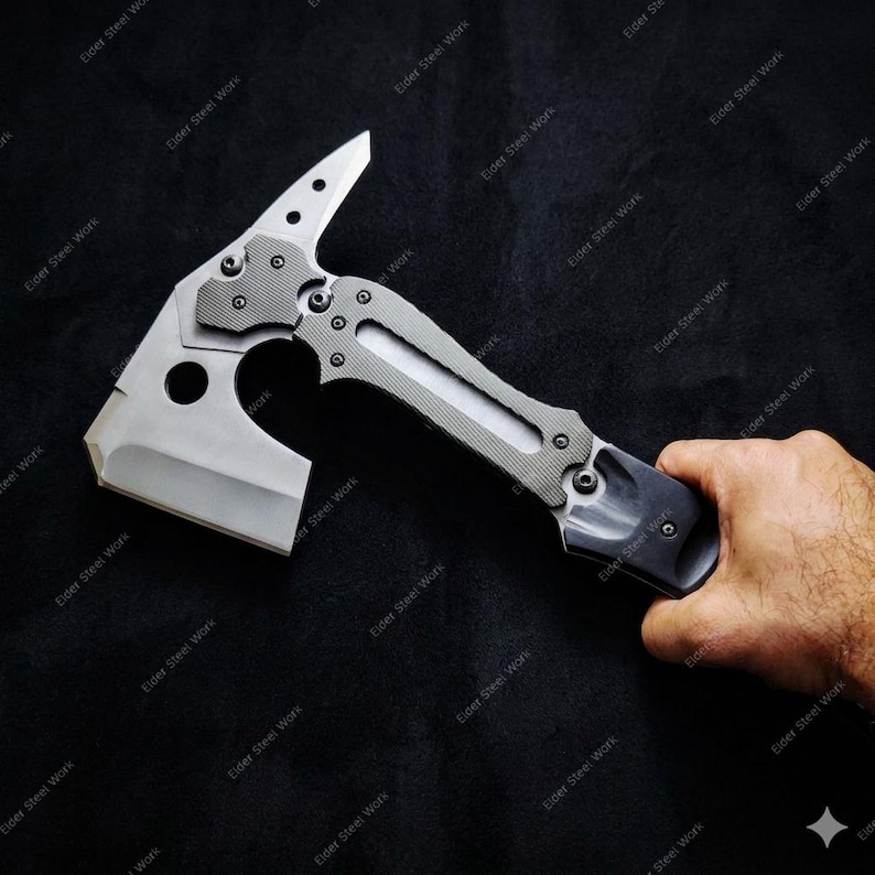 Leon Kennedy-inspirerad yxa-replika | Resident Evil Requiem Axe Full Tang Gaming Axe samlarobjekt bild 10