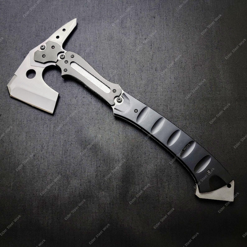 Leon Kennedy-inspirerad yxa-replika | Resident Evil Requiem Axe Full Tang Gaming Axe samlarobjekt bild 3