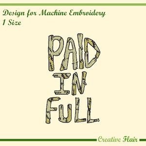 Motif de broderie complet pour broderie machine, taille 1
