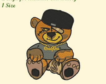 Teddy Bear Embroidery Design for Machine Embroidery, 1 SIZE