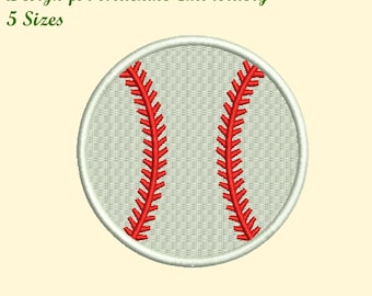Baseball Embroidery Design for Machine Embroidery, 5 SIZES