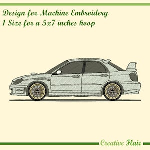 Car Embroidery Design for Machine Embroidery, 1 Size for a 5x7 inches hoop, Automobile Embroidery Designs